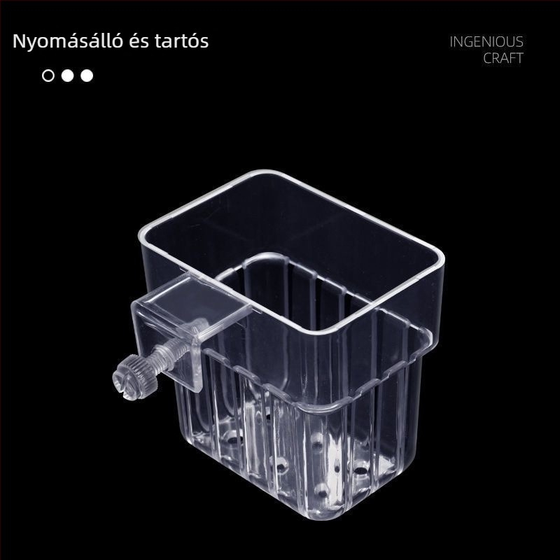 Átlátszó falra szerelhető hidroponikus növénykosár akváriumhoz