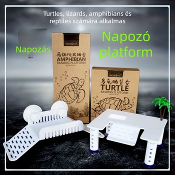 Brazíliai teknős mászásra és szárításra szolgáló platform úszó szigettel az akváriumhoz