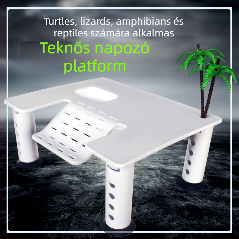 Brazíliai teknős mászásra és szárításra szolgáló platform úszó szigettel az akváriumhoz