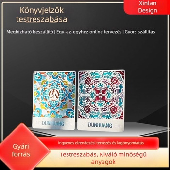 Személyre szabott fém könyvjelző üreges dizájnnal, bronz- és vas ötvözetből, logóval testreszabható, suvenir célokra