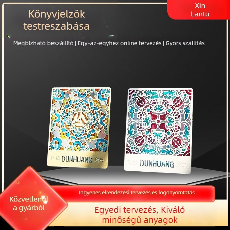 Személyre szabott fém könyvjelző üreges dizájnnal, bronz- és vas ötvözetből, logóval testreszabható, suvenir célokra