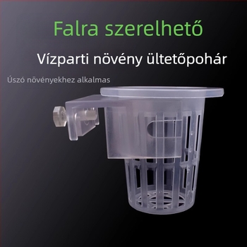 Fali ültetőkosár hidroponikus vízi növényekhez és akváriumi dekorációhoz