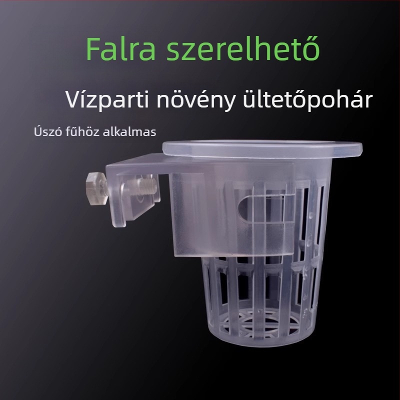 Fali ültetőkosár hidroponikus vízi növényekhez és akváriumi dekorációhoz
