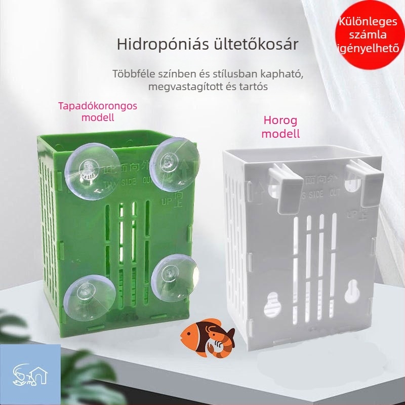 Újragondolt hidropóniás ültetőkosár akváriumhoz — falra szerelhető víz alatti növény dekoráció