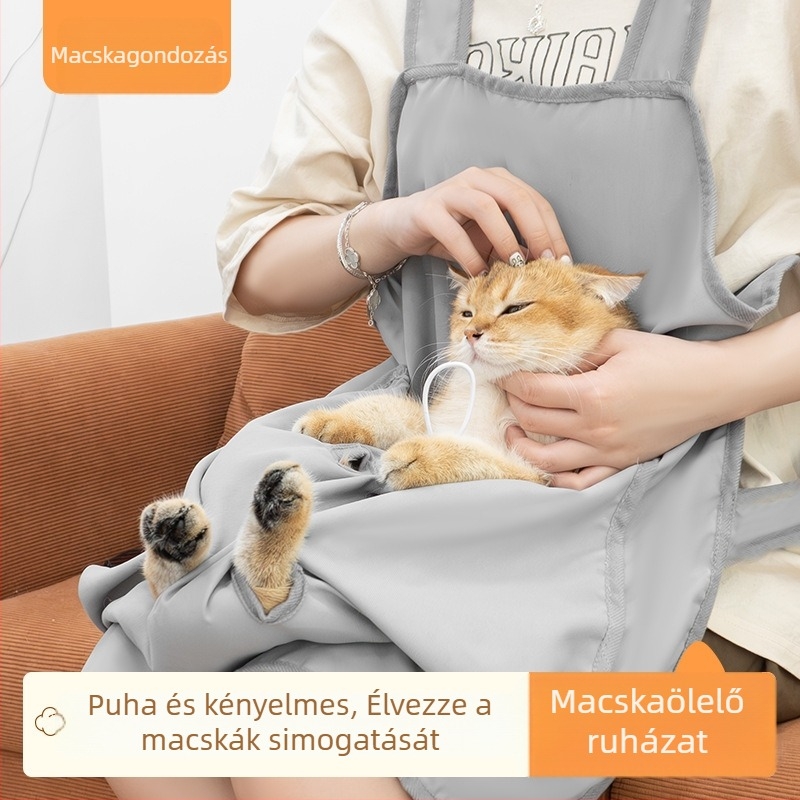Cat Butler nyári simogató öltözet macskáknak — szőrmentes védelem, lábnyílásokkal