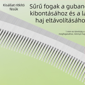 Macska- és kutyaszőr vékonyító és gubancmentesítő kefe