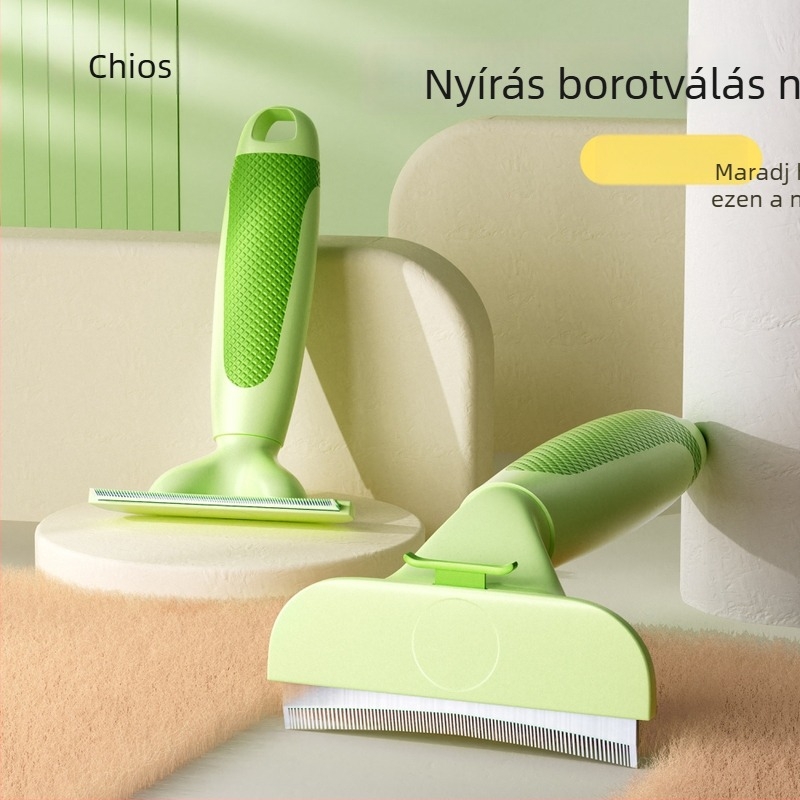 Macska- és kutyaszőr vékonyító és gubancmentesítő kefe