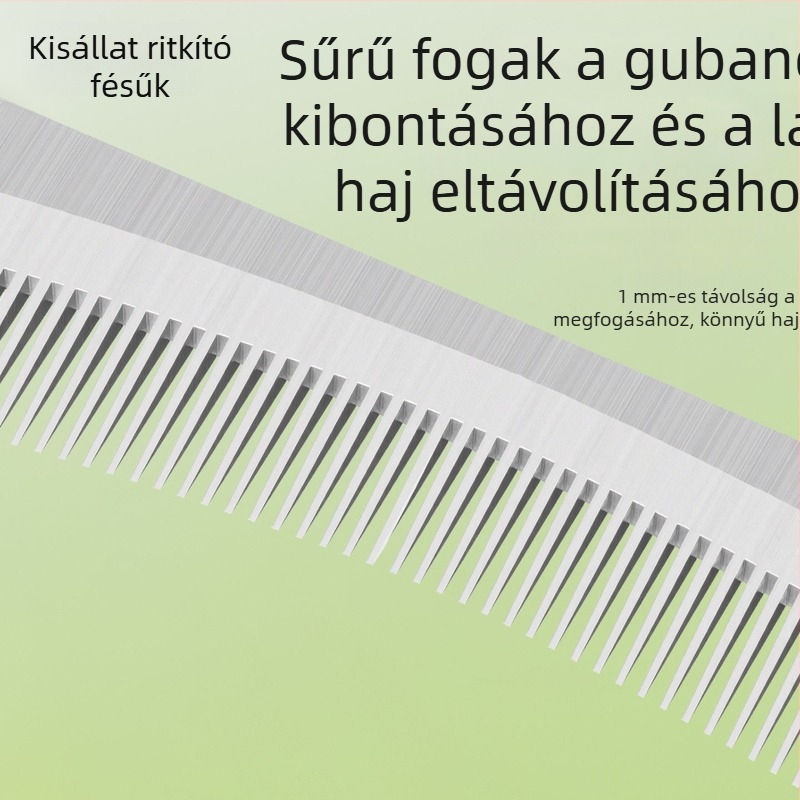 Macska- és kutyaszőr vékonyító és gubancmentesítő kefe