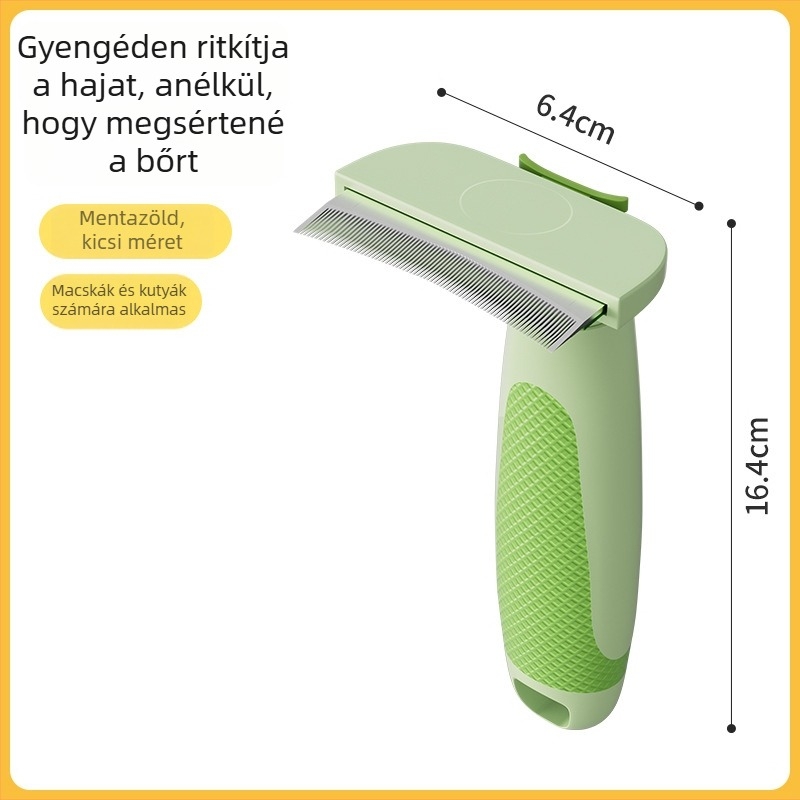 Macska- és kutyaszőr vékonyító és gubancmentesítő kefe