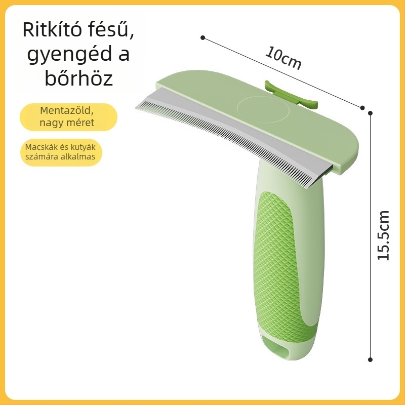 Macska- és kutyaszőr vékonyító és gubancmentesítő kefe