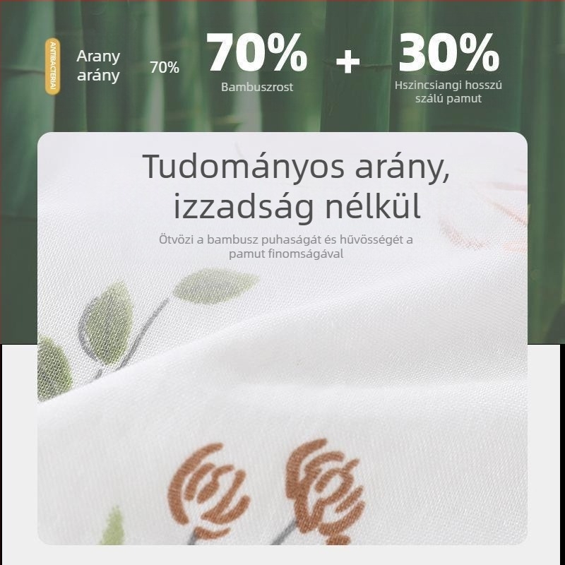 Bambuszrostból készült gyerek pizsama szett, hosszú ujjú, otthoni viselet, nyárra, vékony anyag, kamuflázs minta