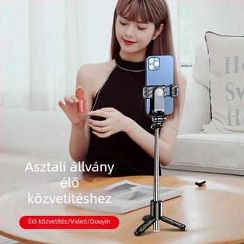 Mini Bluetooth-selfie bot állvánnyal – univerzális telefonhoz fotózáshoz és videózáshoz, távirányítóval