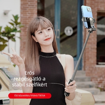 Mini Bluetooth-selfie bot állvánnyal – univerzális telefonhoz fotózáshoz és videózáshoz, távirányítóval