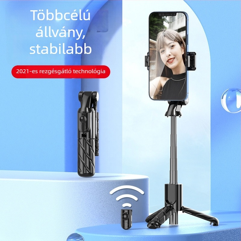 Mini Bluetooth-selfie bot állvánnyal – univerzális telefonhoz fotózáshoz és videózáshoz, távirányítóval