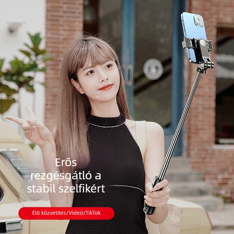 Mini Bluetooth-selfie bot állvánnyal – univerzális telefonhoz fotózáshoz és videózáshoz, távirányítóval