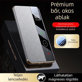 Huawei Mate70 Pro telefontok flipfedéllel, teljes védelem, prémium kiadás aranyszálas és ezüst brokát dizájnnal