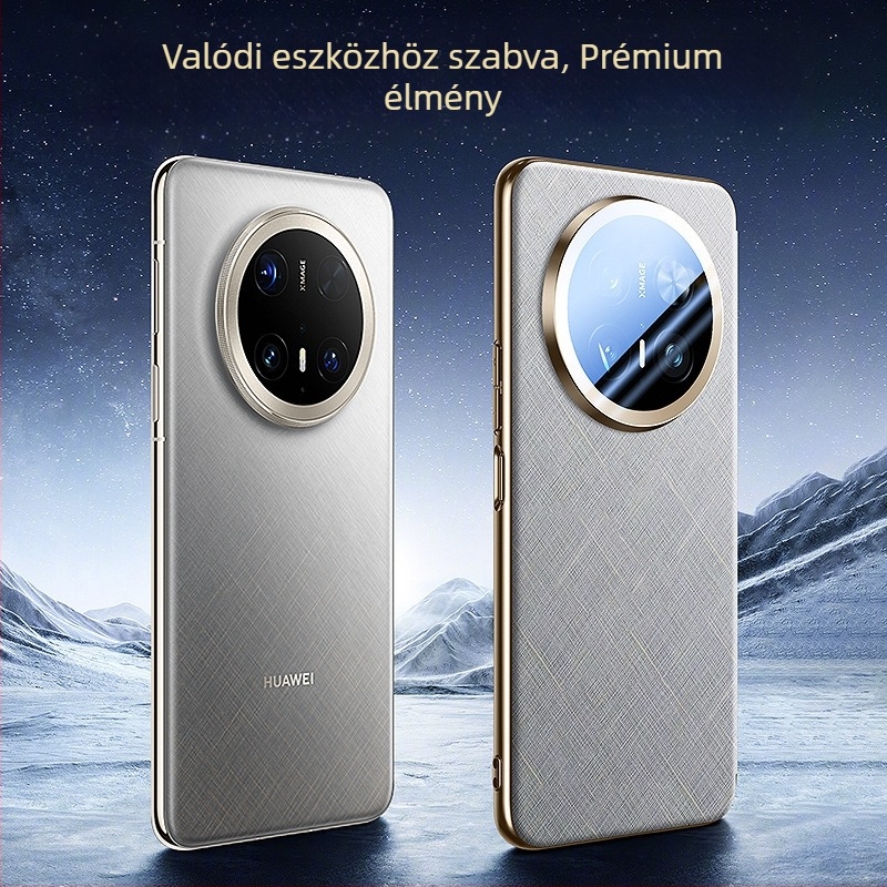 Huawei Mate70 Pro telefontok flipfedéllel, teljes védelem, prémium kiadás aranyszálas és ezüst brokát dizájnnal