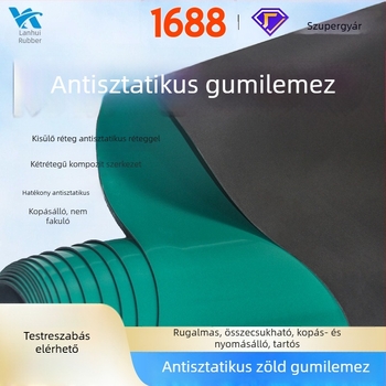 Antisztatikus munkaasztal alátét, RoHS, halogénmentes, vezető gumi lemez, 2 mm/3 mm
