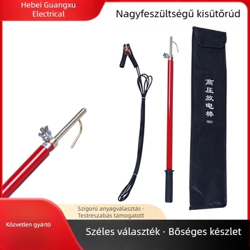 Hordozható, szigetelt, magasfeszültségű kisülő rúd, teleszkópos DC földeléshez