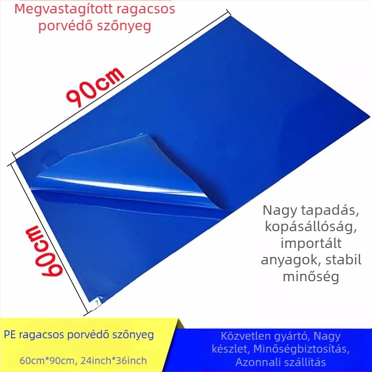 Antisztatikus ragadós padlómat por eltávolítására, egyszeri használatú, PE anyag