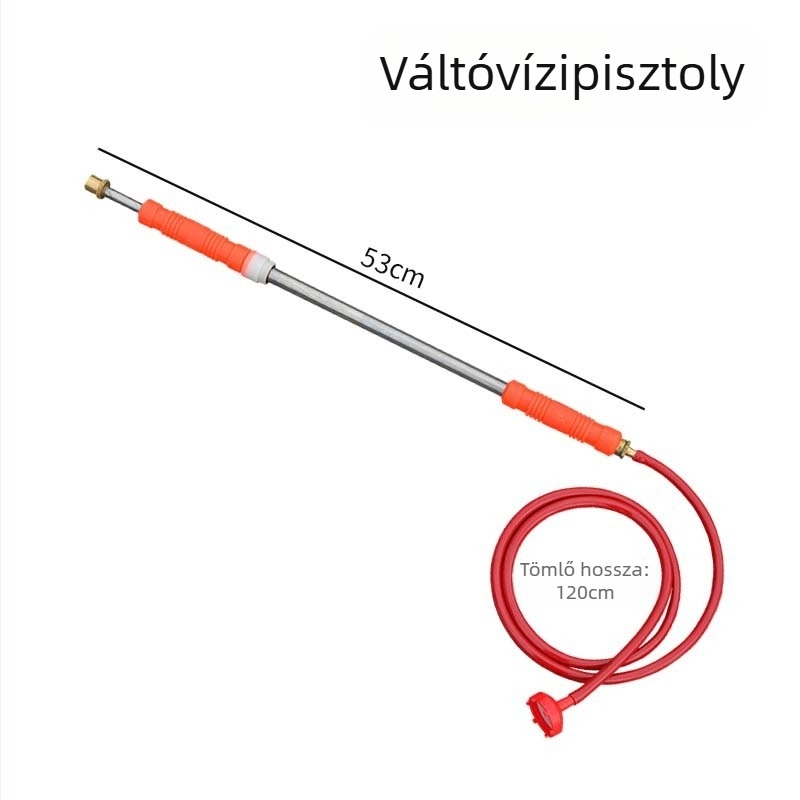 Rozsdamentes acél kertészeti permetezőpisztoly, kézi permetezőrúddal