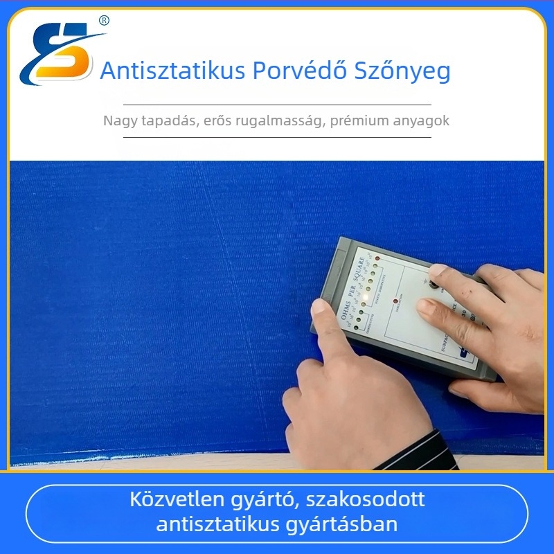 Kék PE-ből készült antiszatikus poreltávolító matrac tiszta helyiségekhez, levehető rétegekkel