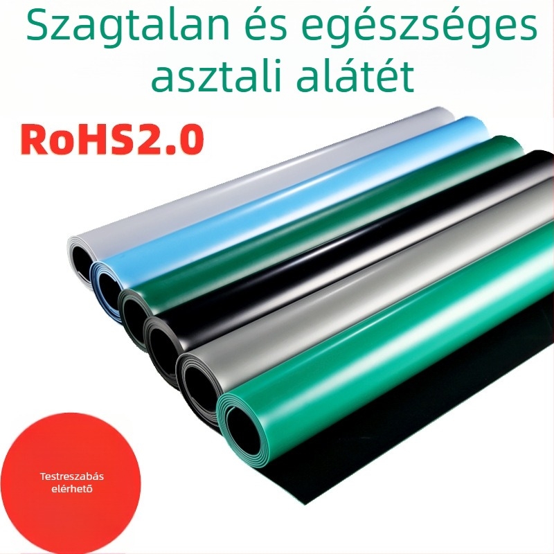 Elektrosztatikus munkalapos alátét, környezetbarát PVC, zöld