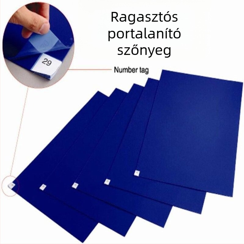 Kék anti-sztatikus ragadós pad tiszta helyiségekhez, PU gumi, 60×90 cm (24×36 in), NC004