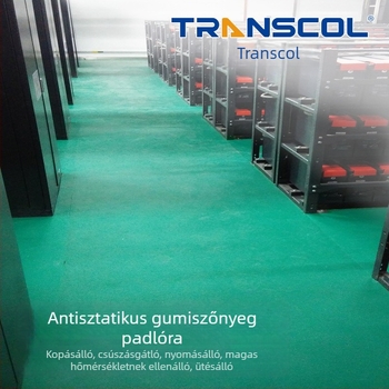 Antisztatikus gumipad 5 mm, kopásálló asztal- és padlómat, csúszásmentes