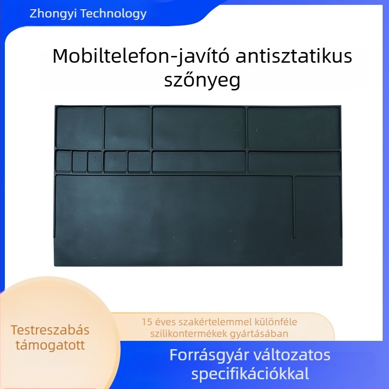 Antisztatikus javítópad elektronikai munkapulthoz, hőálló, szagtalan, modell Te-508