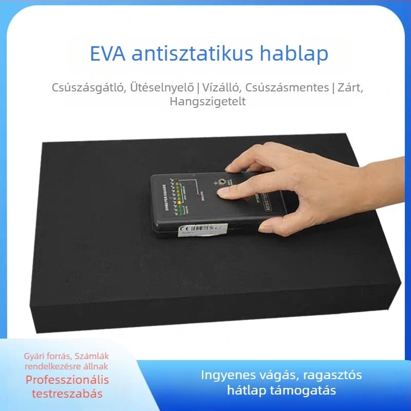 Fekete anti-statikus EVA hab fotovillamos rendszerekhez, ütéscsillapító alátét