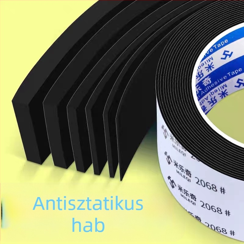 Fekete anti-statikus EVA hab fotovillamos rendszerekhez, ütéscsillapító alátét