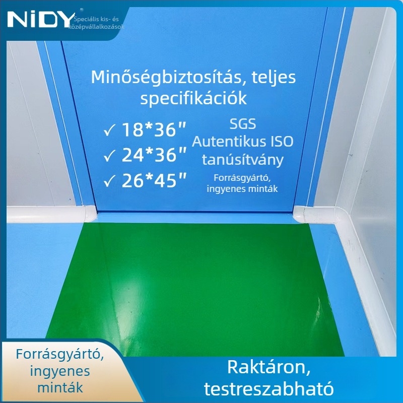 Zöld ragadós porleválasztó pad gyárakhoz és műhelyekhez, laboratóriumokhoz és műtőkhöz, egyszer használatos tisztatéri pad