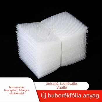 Duplarétegű ütésálló buborékos zacskó, antistatikus LDPE-ből, téglalap alakú