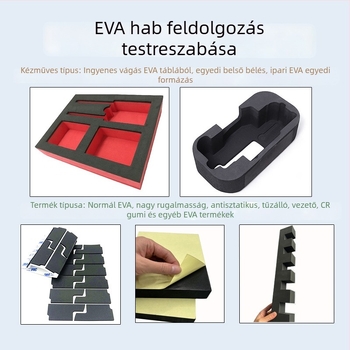 Magas sűrűségű EVA hablemez belső burkolat, egyedi megmunkálás, tűzálló és antistatikus