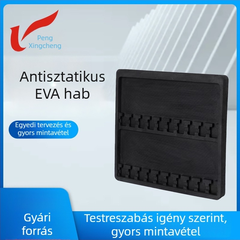 Antisztatikus EVA bélés kontúros formájú hab belső támasztóval, ütéscsillapító védelem