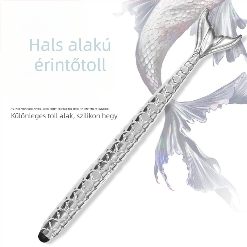 Hal alakú érintőképernyős stylus diákoknak és irodai íráshoz, ütés- és kopásálló, kompatibil Apple- és Huawei-készülékekkel.