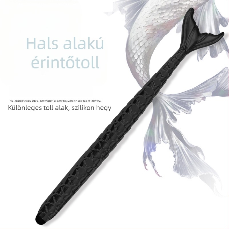 Hal alakú érintőképernyős stylus diákoknak és irodai íráshoz, ütés- és kopásálló, kompatibil Apple- és Huawei-készülékekkel.