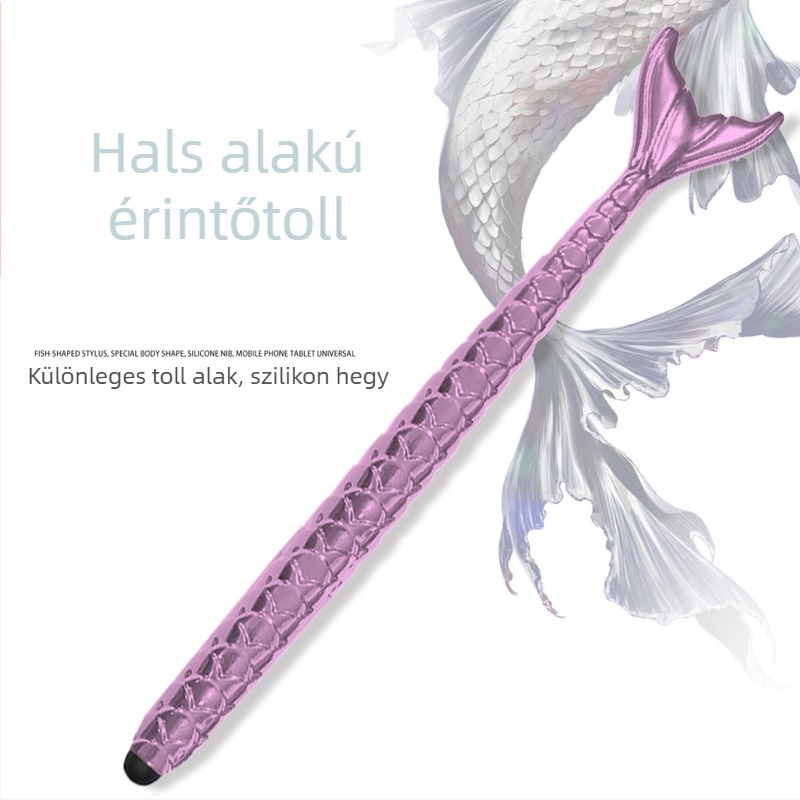 Hal alakú érintőképernyős stylus diákoknak és irodai íráshoz, ütés- és kopásálló, kompatibil Apple- és Huawei-készülékekkel.