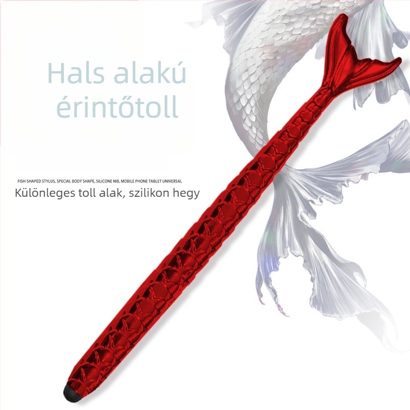 Hal alakú érintőképernyős stylus diákoknak és irodai íráshoz, ütés- és kopásálló, kompatibil Apple- és Huawei-készülékekkel.