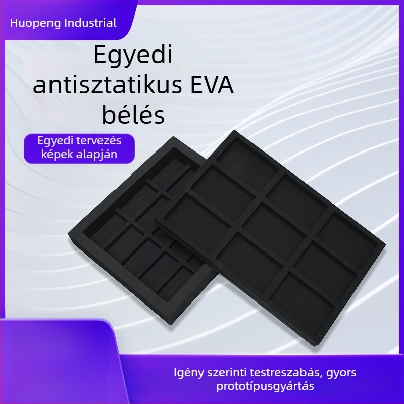 Antisztatikus EVA testreszabott belső bevonat hálózati eszközök csomagolásához, tűzálló, magas sűrűségű EVA hab