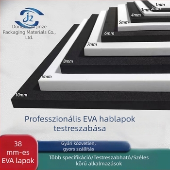 38 fokos fekete-fehér EVA hab, EVA lemezek és tekercsek, antistatikus, magas rugalmasságú EVA anyag