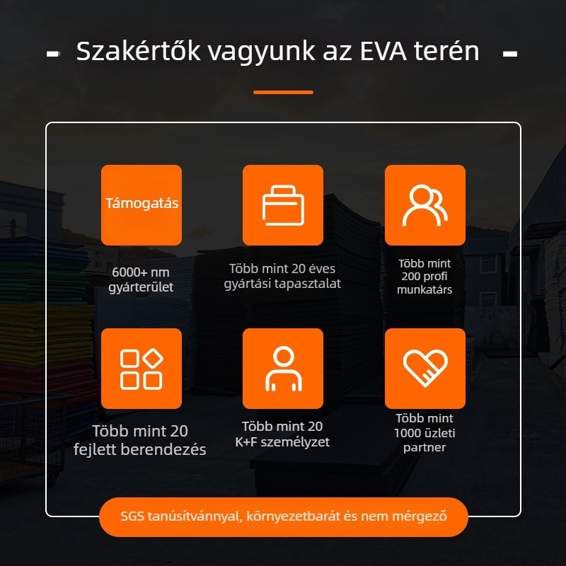 EVA domborított hablap, tűzálló, antiszatikus, ütéscsillapító