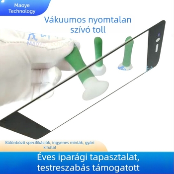 Nyom nélkül vákuumos szívó toll, zöld szilikonból, optikai lencsékhez