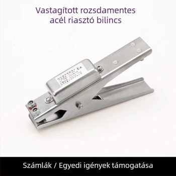 Rozsdamentes acélból készült robbanásbiztos elektrosztatikus földelő csipesz hang- és fényriasztással