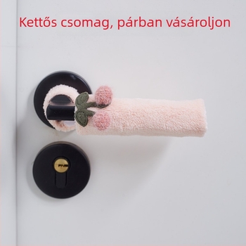 Téli ajtókilincs védőfedő korallbársonyból, ütésálló és antistatikus
