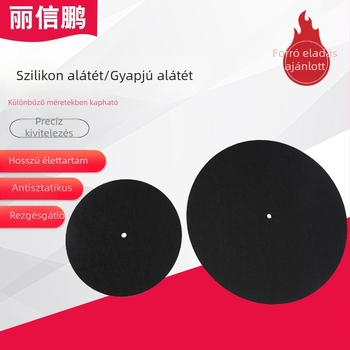 170 mm-es anti-sztatikus szilikon- és gumipad vinyl lemezjátszóhoz (LP) – színek választhatók