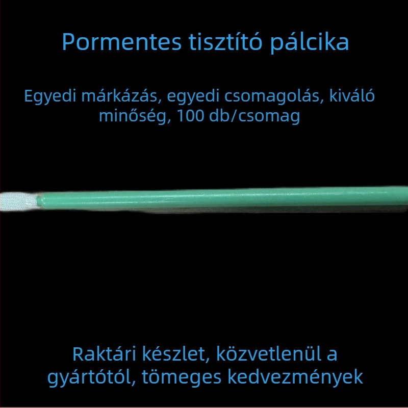 HX501B antistatikus pamutvattapálca textil fejjel, pormentes tisztításhoz, egyszer használatos