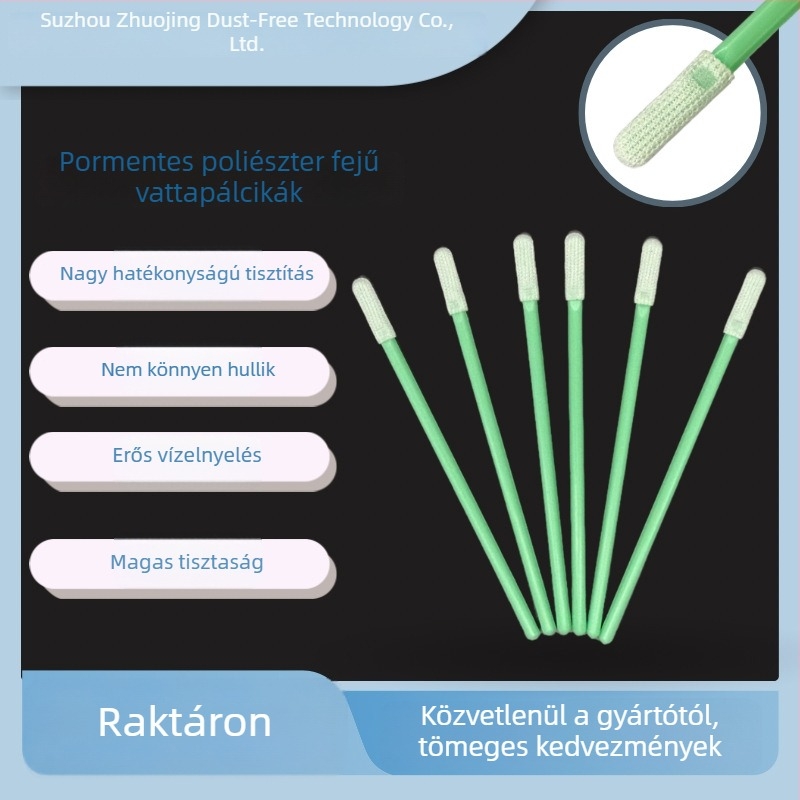 Pormentes tisztító vattapálcikák, antistatikus, 3 hüvelykes, steril