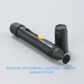 Objektív tisztító toll anti-statikus karbon fejjel, hordozható és környezetbarát; alkalmas kamerák, telefonok, számítógépek, tabletek és szemüvegek objektívjeire.